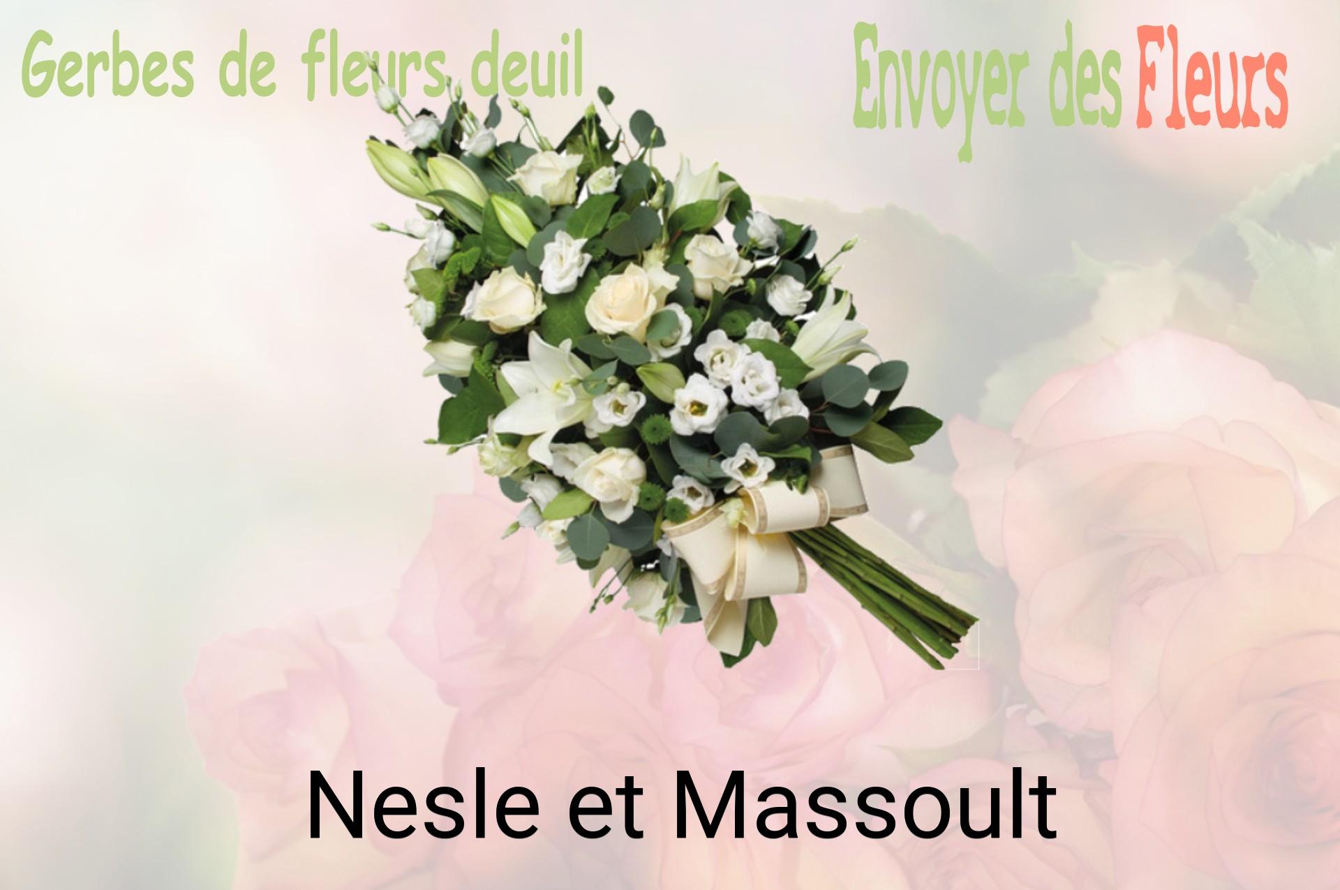 Gerbe de fleurs de deuil livrée à Nesle-et-Massoult